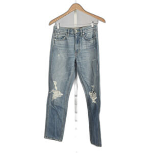 Slvrlake Virginia Slim Faded Distressed High Rise Jean Size 26